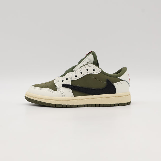 DO5442-200 Travis Scott Nike PS Air Jordan 1 Low OG SP Reverse Olive (Kids)