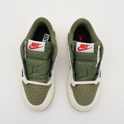 DO5442-200 Travis Scott Nike PS Air Jordan 1 Low OG SP Reverse Olive (Kids)