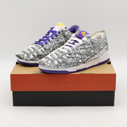 DJ4636-100 Nike Dunk Low Made You Look Flip The Old School Varsity Purple White