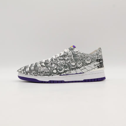 DJ4636-100 Nike Dunk Low Made You Look Flip The Old School Varsity Purple White