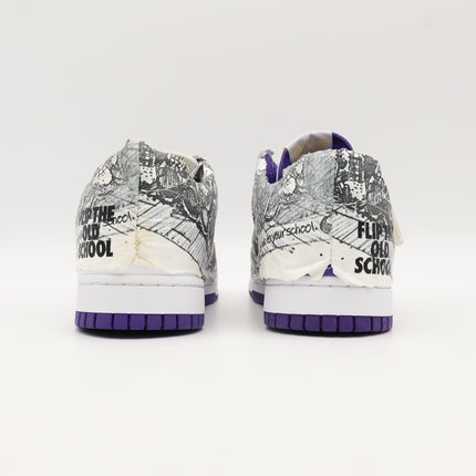DJ4636-100 Nike Dunk Low Made You Look Flip The Old School Varsity Purple White