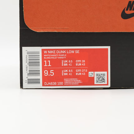 DJ4636-100 Nike Dunk Low Made You Look Flip The Old School Varsity Purple White