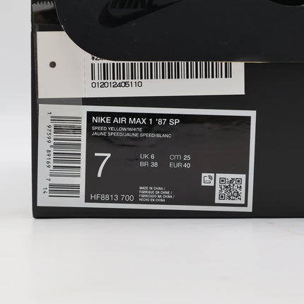 HF8813-700 Supreme Nike Air Max 1 '87 SP Yellow SS25 Week4 (Men's)