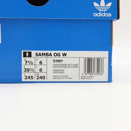 JI3907 adidas Originals Samba OG Off White Dark Blue Clear Sky (Women's)