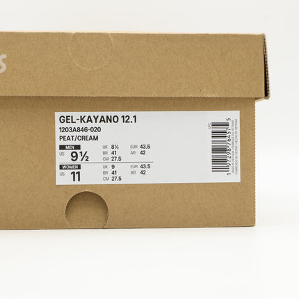 1203A846-020 KITH Ronnie Fieg �~ Asics Gel-Kayano 12.1 Peat Cream Black (Men's)
