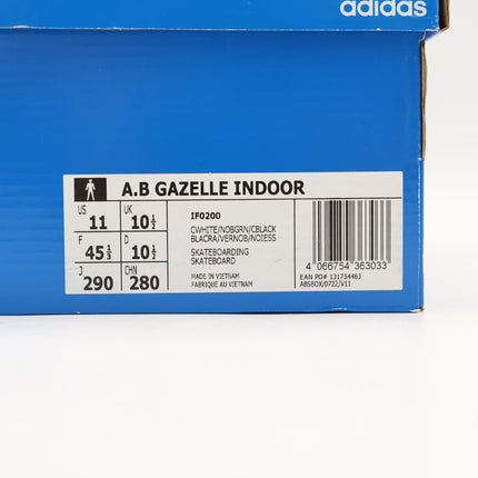 IF0200 Blondey McCoy adidas A.B. Gazelle Indoor Noble Green Chalk White Ivory