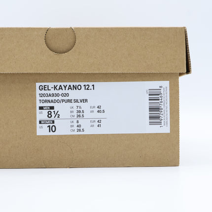 1203A930-020 KITH Ronnie Fieg × Asics Gel-Kayano 12.1 Tornado Pure Silver(Men's)