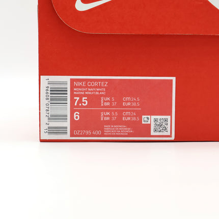 DZ2795-400 Nike Cortez Midnight Navy Nylon Deep Blue Indigo White (Women's)