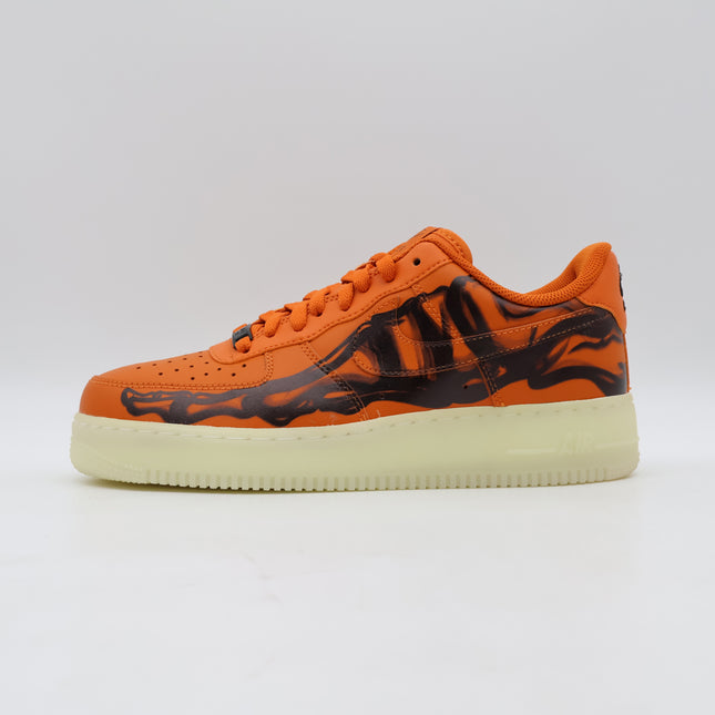 CU8067-800 Nike Air Force 1 Low Orange Skelton Halloween Starfish Black (Men's)