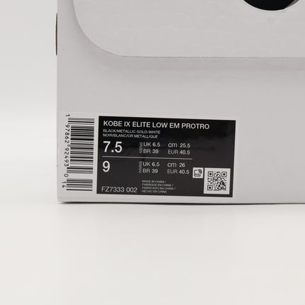 FZ7333-002 Nike Kobe 9 Low Protro EM Mambacita (Men's)
