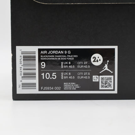 FJ5934-002 Nike Air Jordan 9 Low Golf Charcoal (Men's)