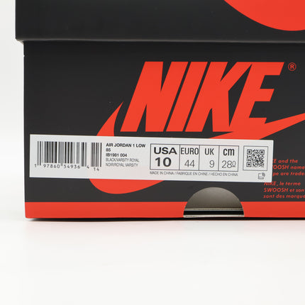 IB1981-004 Nike Air Jordan 1 Low '85 Black and Royal Blue (Men's)