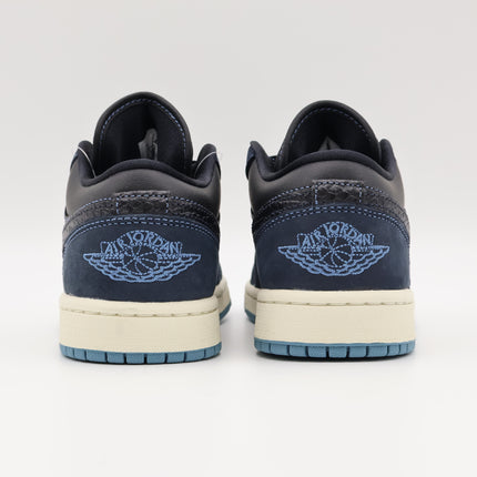 FJ5478-010 Nike Air Jordan 1 Low Navy Black Snakeskin Dark Obsidian (Women's)