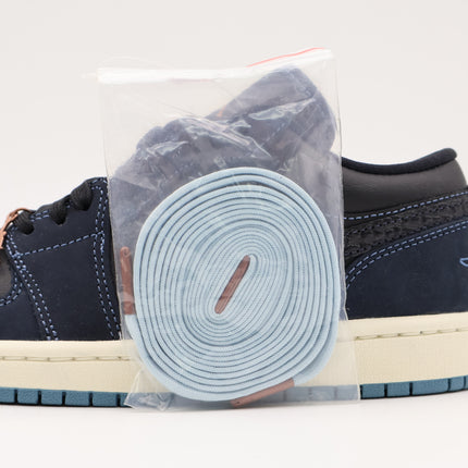 FJ5478-010 Nike Air Jordan 1 Low Navy Black Snakeskin Dark Obsidian (Women's)