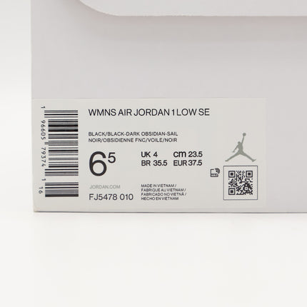 FJ5478-010 Nike Air Jordan 1 Low Navy Black Snakeskin Dark Obsidian (Women's)