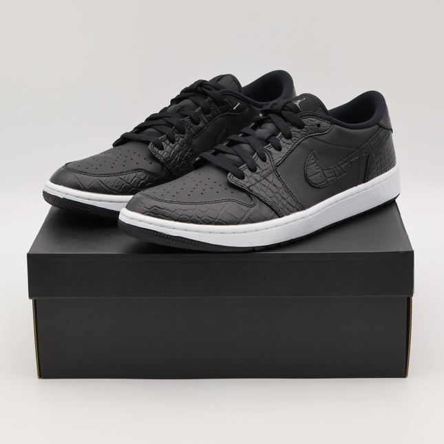 DD9315-003 Nike Air Jordan 1 Low Golf Black Crocodile Skin Iron Grey (Men's)