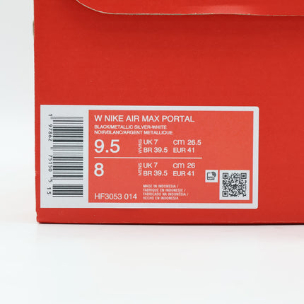 HF3053-014 Nike Air Max Portal Black White Metallic Silver (Women's)