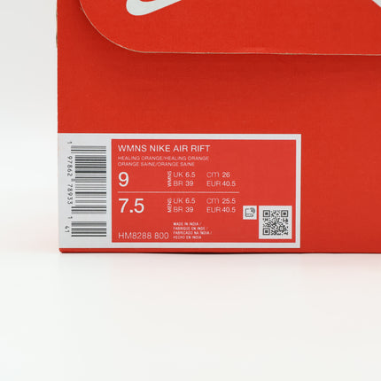 HM8288-800 Nike  Air Rift Healing Orange (Women's)