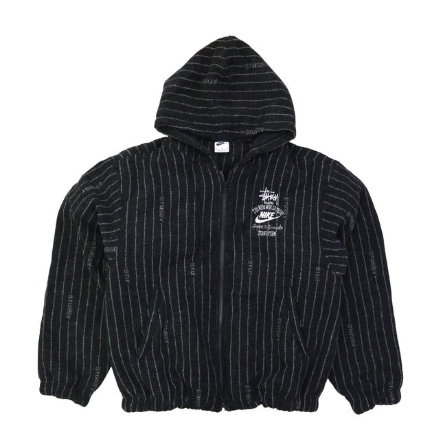 DR4023-010 / DR4413-010 Stussy Nike Striped Wool Jacket Black