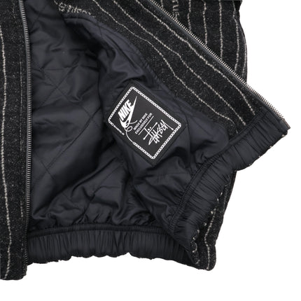 DR4023-010 / DR4413-010 Stussy Nike Striped Wool Jacket Black