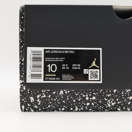 CT4838-011 Nike Air Jordan 5 Retro Oreo Moonlight Black White Cool Grey Gray