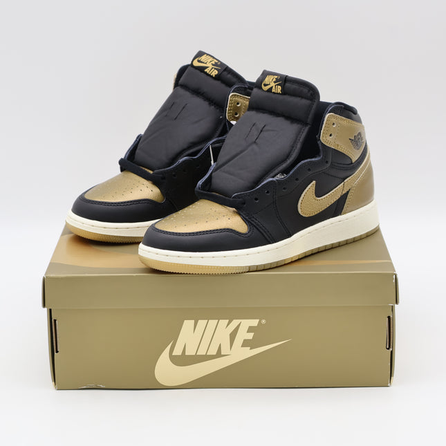FD1437-071 Nike GS Air Jordan 1 Retro High OG Black and Gold