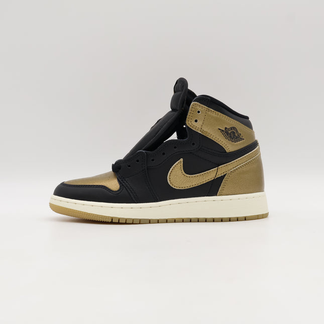 FD1437-071 Nike GS Air Jordan 1 Retro High OG Black and Gold