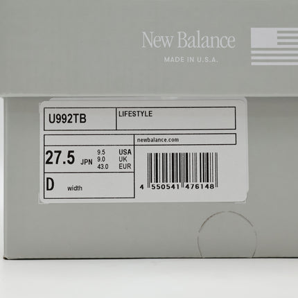 U992TB New Balance 992 Triple Black (2025) (Men's)