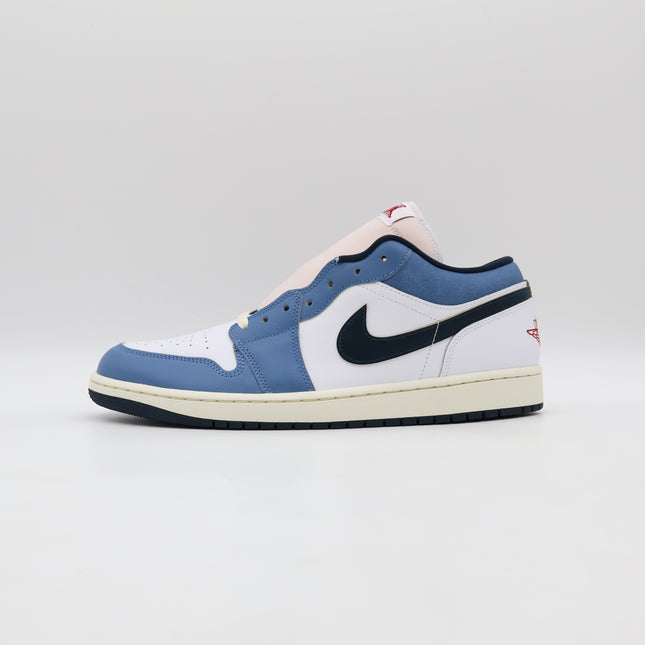 HM3711-144 Nike Air Jordan 1 Low White Aegean Storm