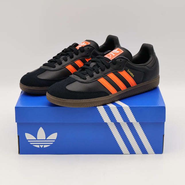 JR0910 adidas Originals Samba OG Core Black Orange Gum (Men's)