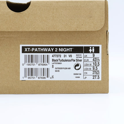 L47727200 Salomon XT-Pathway 2 Night Black Turbulence Ftw Silver (Men's)