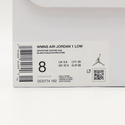 DC0774-162 Nike Women's Air Jordan 1 Low Pink Oxford (Women's)