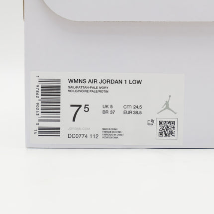 DC0774-112 Nike Air Jordan 1 Low Sail Tan (Women's)