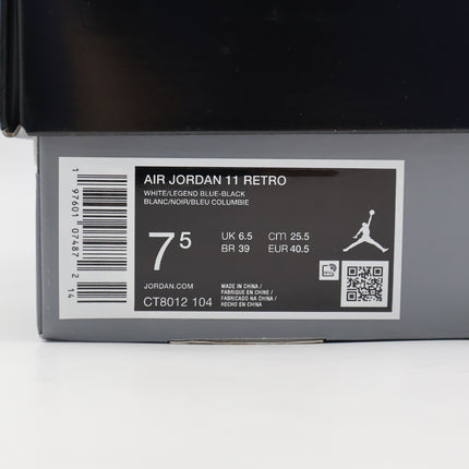 CT8012-104 Nike Air Jordan 11 Retro White Legend Blue (Men's)