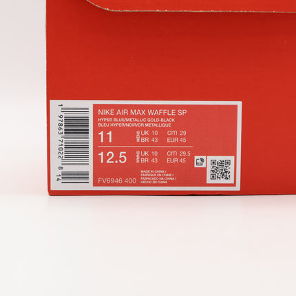 FV6946-400 Nike Air Max Waffle Black and Hyper Blue (Men's)