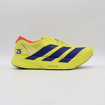 JR6373 adidas Adizero Adios Pro 4 Pure Sulfur Lucid Blue Lucid Red (Men's)