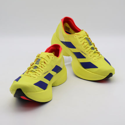 JR6373 adidas Adizero Adios Pro 4 Pure Sulfur Lucid Blue Lucid Red (Men's)