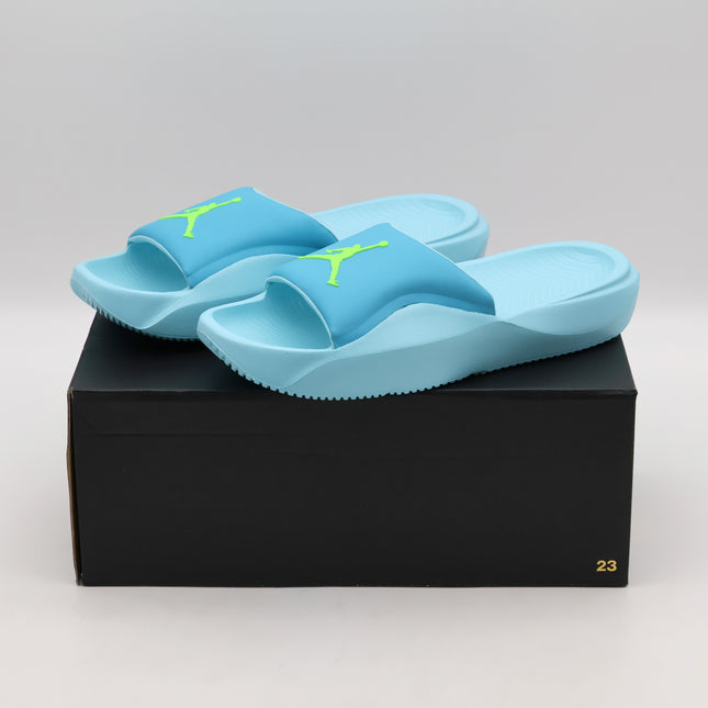 HF3263-400 Nike Jordan Franchise Slides Chlorine Blue Copa Electric Green (Men's