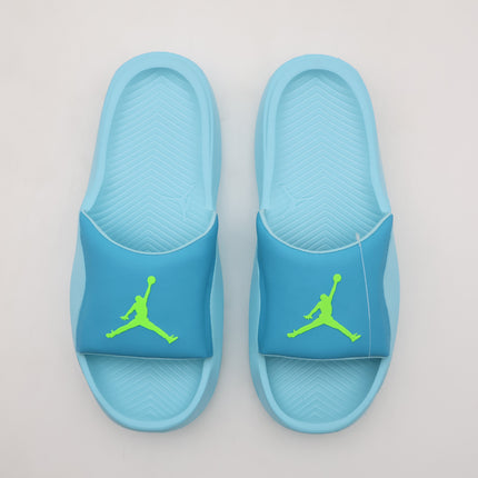 HF3263-400 Nike Jordan Franchise Slides Chlorine Blue Copa Electric Green (Men's