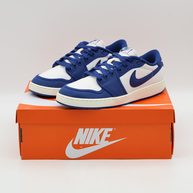DX4981-103 Nike Air Jordan 1 Low KO Royal Blue White Kentucky Canvas (Men's)