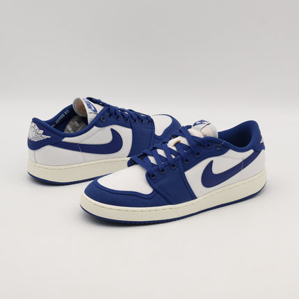 DX4981-103 Nike Air Jordan 1 Low KO Royal Blue White Kentucky Canvas (Men's)