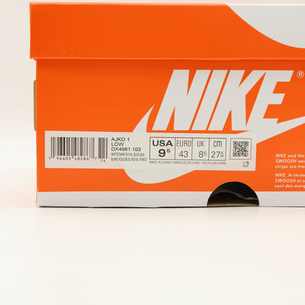 DX4981-103 Nike Air Jordan 1 Low KO Royal Blue White Kentucky Canvas (Men's)