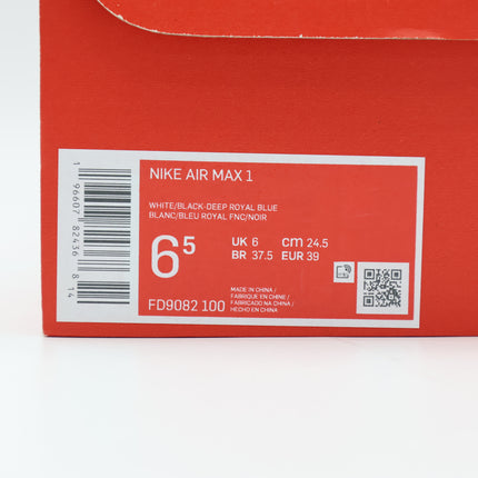 FD9082-100 Nike Air Max 1 Deep Royal Blue