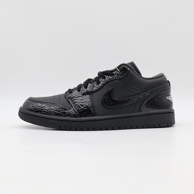 HJ7743-010 Nike WMNS Air Jordan 1 Low SE Black Croc (Women's)