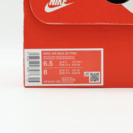 HF3449-100 Nike Air Max 90 PRM White Racer Blue (Men's)