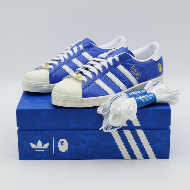 JR2702 A BATHING APE adidas originals Superstar Blue Footwear White Off (Men's)