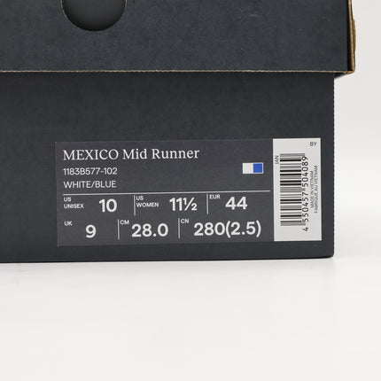 1183B577-102 Onitsuka Tiger Mexico Mid Runner White Blue (Men's)