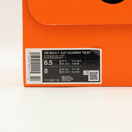 FV1299-105 Nike GT Cut Academy White Wolf Grey Black (Men's)