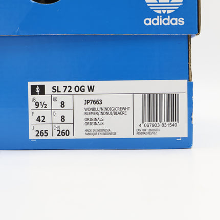 JP7663 adidas Originals SL72 OG Wonder Blue Night Indigo Cream White (Women's)