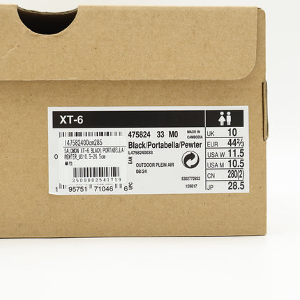 L47582400 Salomon XT-6 Black Portabella Pewter (Men's)